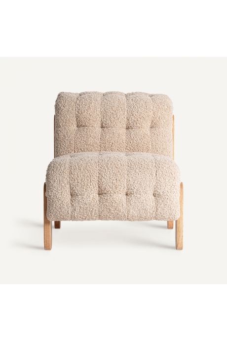   Beige Tufted Lounge Chair | Oroa.com