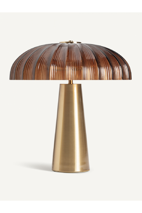   Reeded Brown Glass Table Lamp | Oroa.com