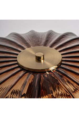  Reeded Brown Glass Table Lamp | Oroa.com