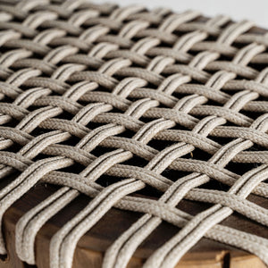   White Rope Wooden Side Table | Oroa.com