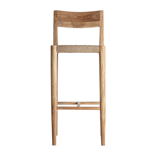 Modern European furniture - Brown Teak Bar Stool - www.oroa.com