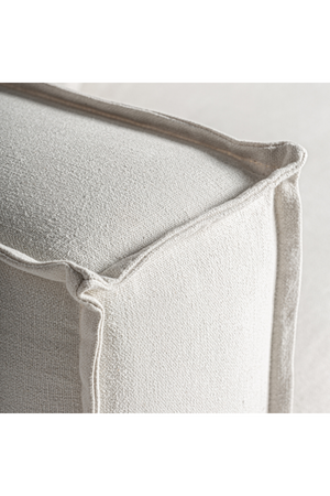   White Linen Left Corner Sofa | Oroa.com