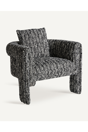   Marbled Black Accent Armchair | Oroa.com