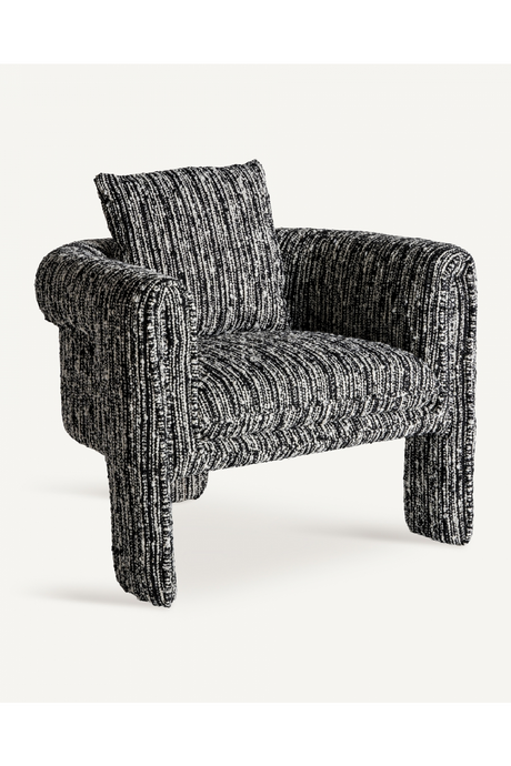   Marbled Black Accent Armchair | Oroa.com