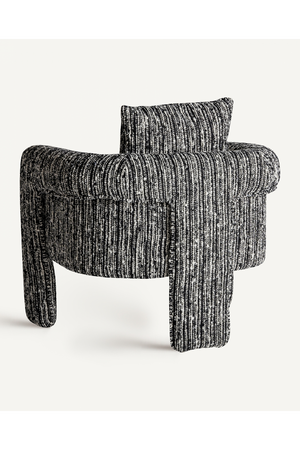   Marbled Black Accent Armchair | Oroa.com