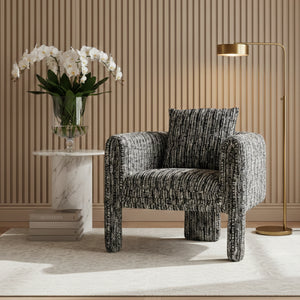   Marbled Black Accent Armchair | Oroa.com