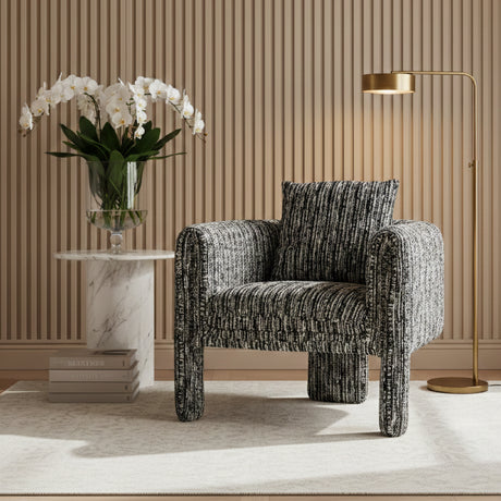   Marbled Black Accent Armchair | Oroa.com