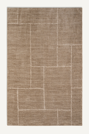   Beige Minimalist Area Rug 9'5" x 6'5" | Oroa.com