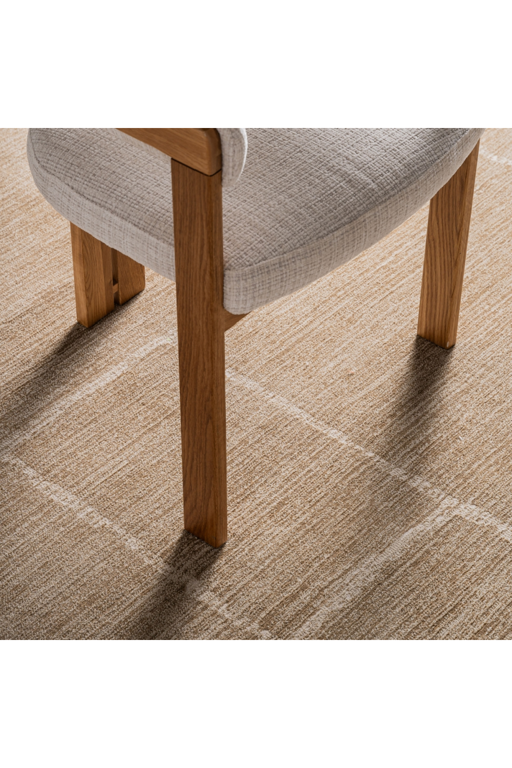   Beige Minimalist Area Rug 9'5" x 6'5" | Oroa.com