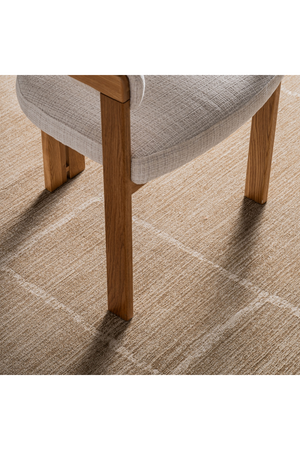   Beige Minimalist Area Rug 9'5" x 6'5" | Oroa.com