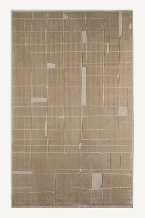   Beige Patched Area Rug 9'5" x 6'5" | Oroa.com
