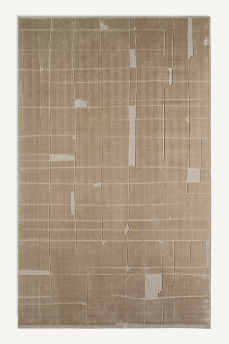   Beige Patched Area Rug 9'5" x 6'5" | Oroa.com