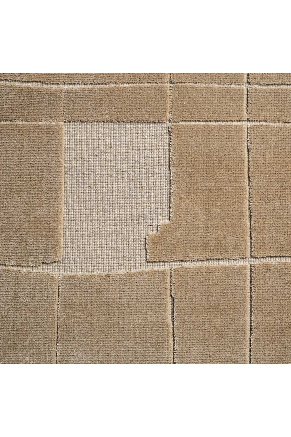   Beige Patched Area Rug 9'5" x 6'5" | Oroa.com