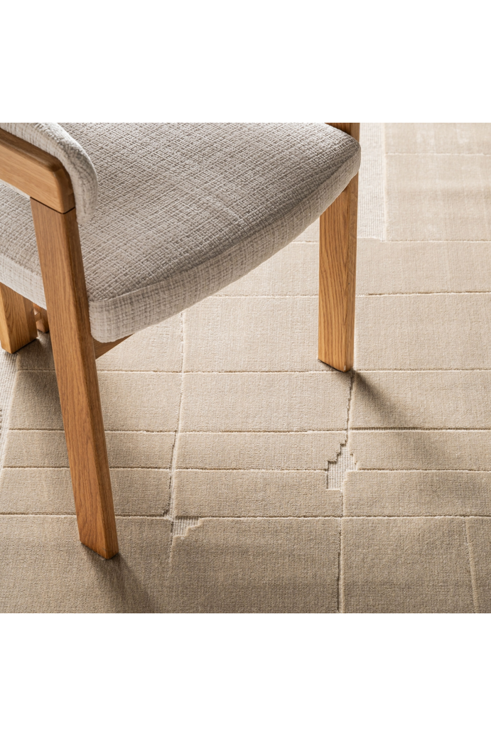   Beige Patched Area Rug 9'5" x 6'5" | Oroa.com