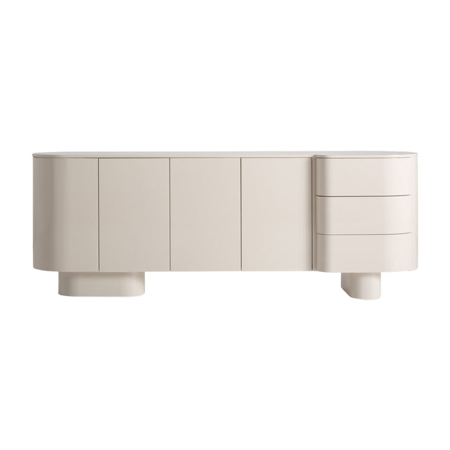 Modern European furniture - White 3-Drawer Sideboard - www.oroa.com
