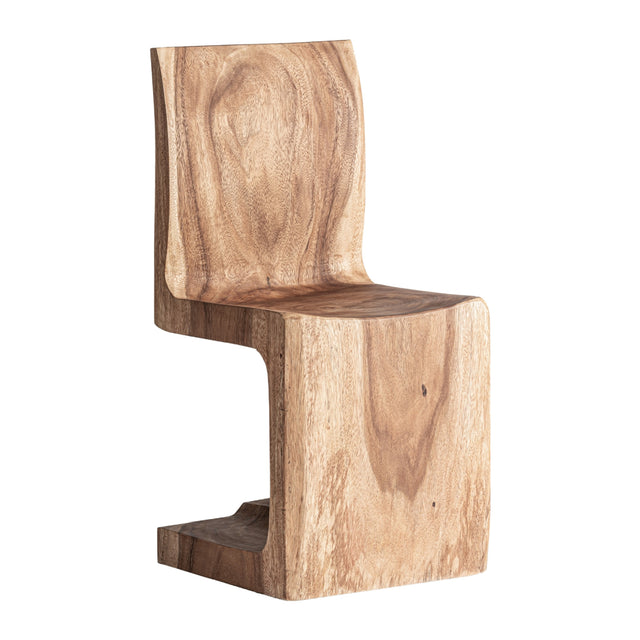 Modern European furniture - Suar Wood Cantilevered Dining Chair - www.oroa.com