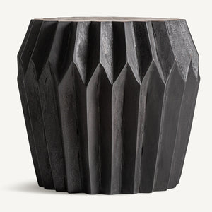   Black Wooden Faceted Side Table | Oroa.com