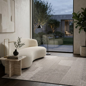   Neutral-Toned Relief Carpet 9.5' x 6.5' | Oroa.com