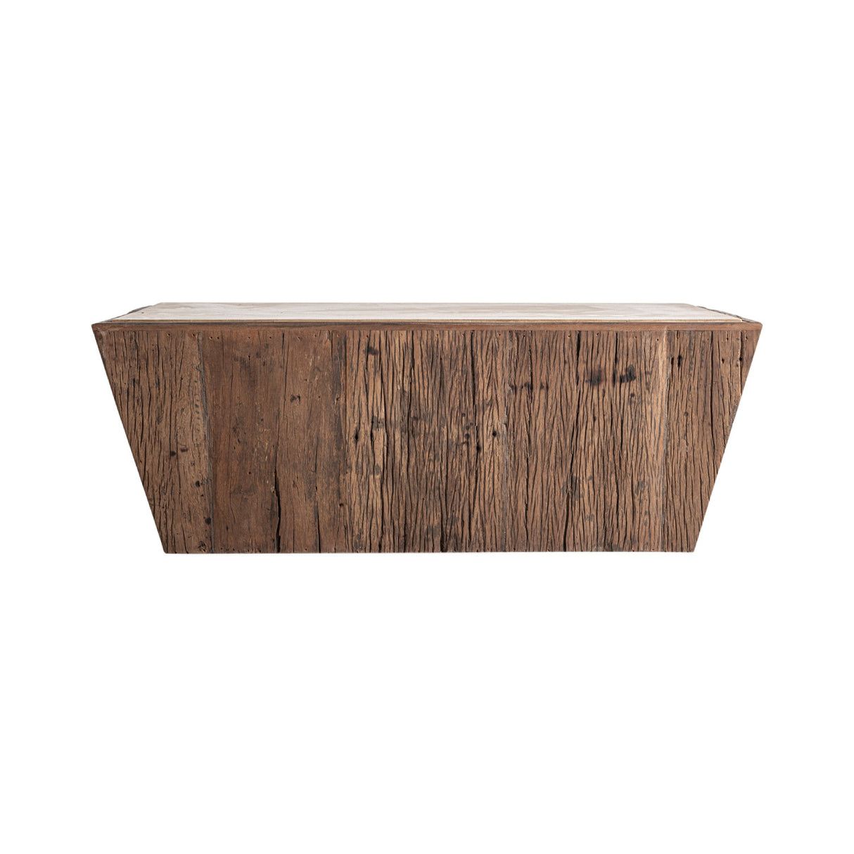   Aged Wood Travertine Coffee Table | Oroa.com