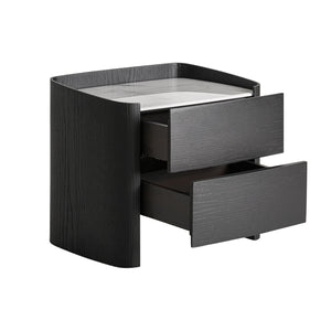   Modern European furniture - Black Oak 2-Drawer Bedside Table - www.oroa.com | Oroa.com