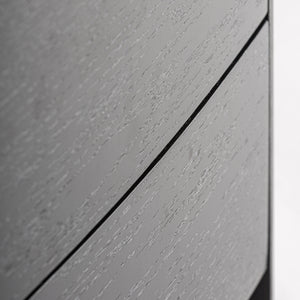   Modern European furniture - Black Oak 2-Drawer Bedside Table - www.oroa.com | Oroa.com