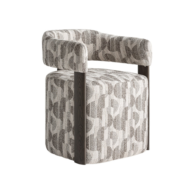 Modern European furniture - Gray Printed Accent Chair - www.oroa.com