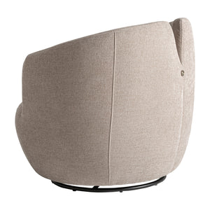   Modern European furniture - Beige Chenille Swivel Chair - www.oroa.com | Oroa.com