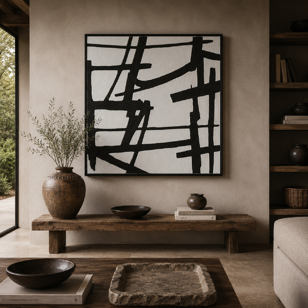   Black Paint Contemporary Wall Art | Oroa.com