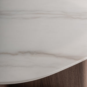   Organic-Shaped White Marble Coffee Table | Oroa.com