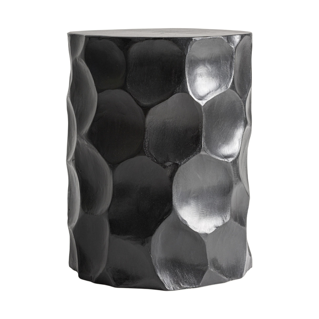  Black Suar Wood Carved Stool | Oroa.com