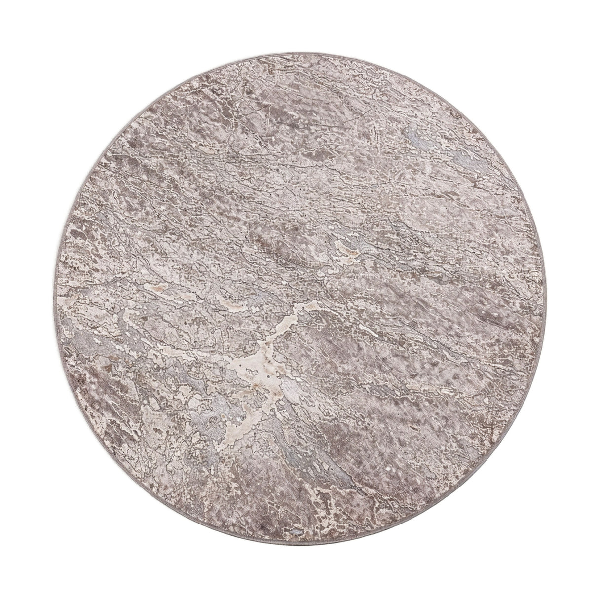   Brown Viscose Round Carpet | Oroa.com