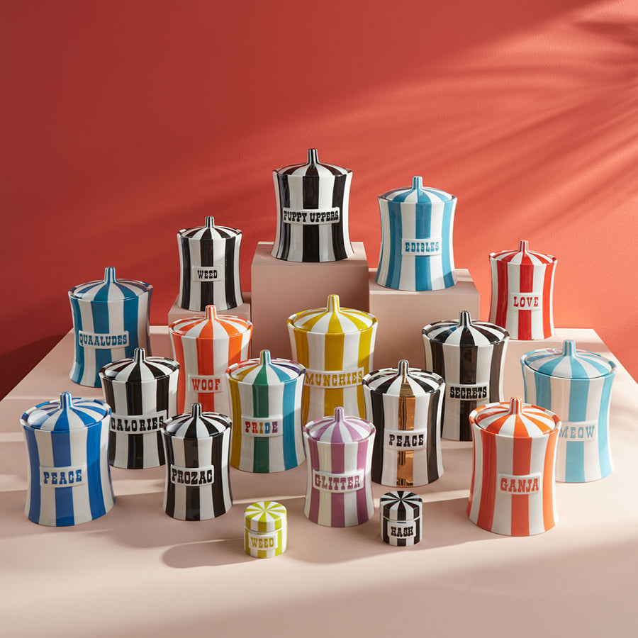   Stripes Porcelain Munchies Canister | Oroa.com