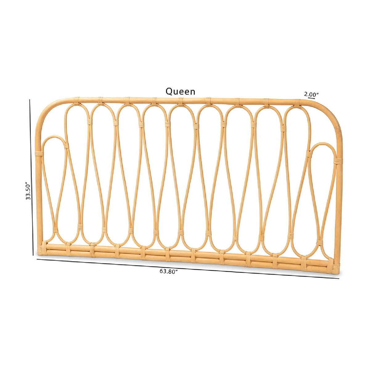   Modern European furniture - Rattan Rods Queen Sized Headboard - www.oroa.com | Oroa.com