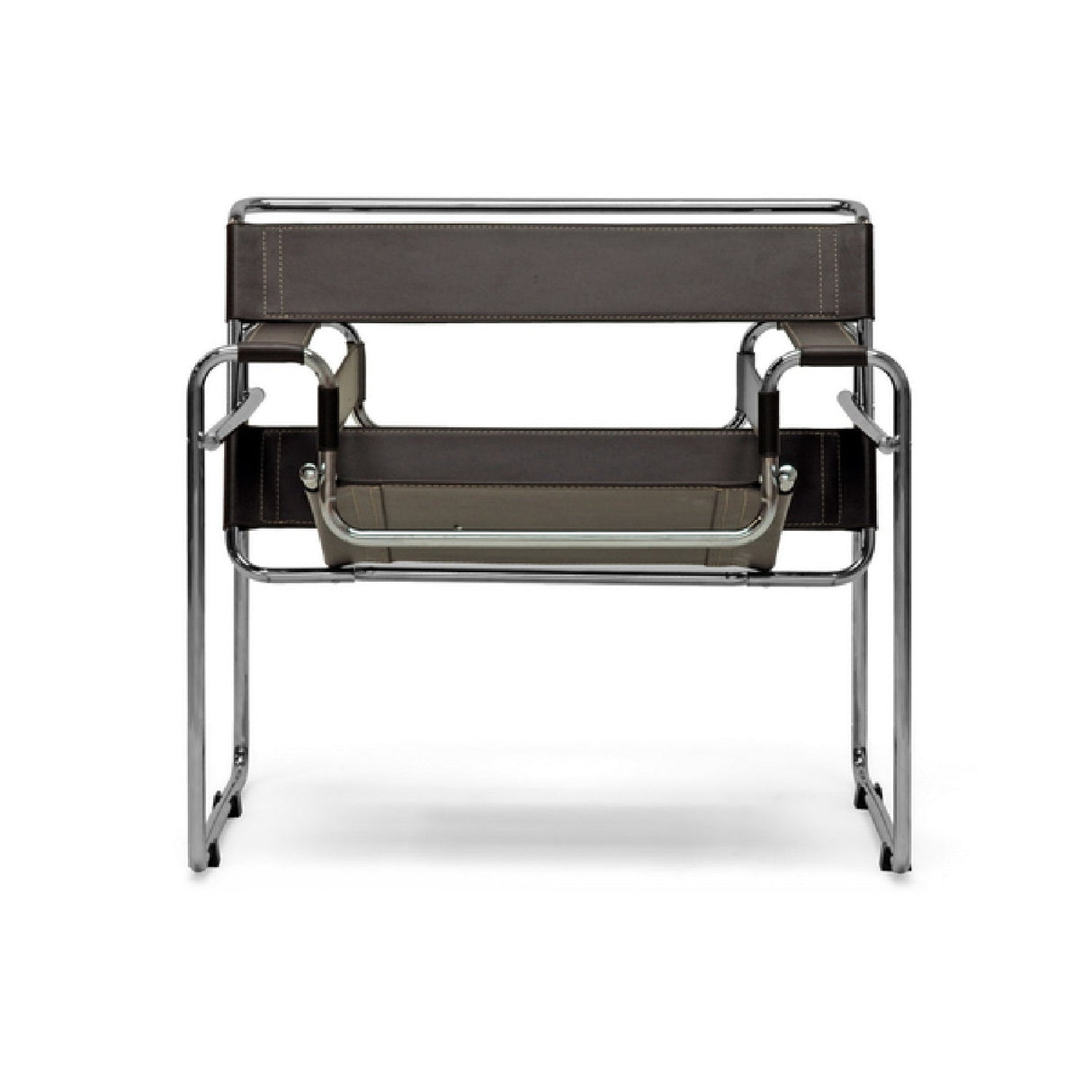   Modern European furniture - Chrome Framed Leather Inspired Accent Chair - www.oroa.com | Oroa.com