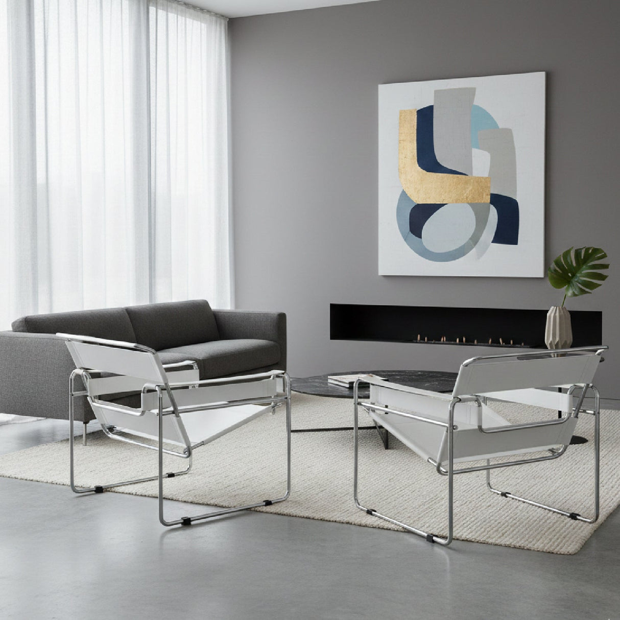   Modern European furniture - Leather Inspired Strips Accent Chair - www.oroa.com | Oroa.com