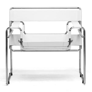   Modern European furniture - Leather Inspired Strips Accent Chair - www.oroa.com | Oroa.com