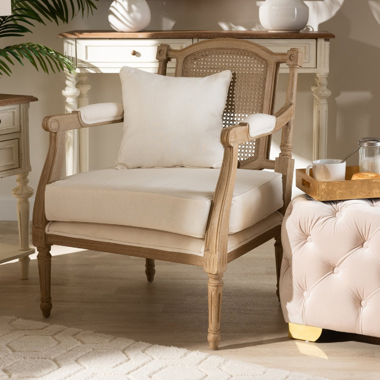   Modern European furniture - Carved Wood Framed Accent Chair - www.oroa.com | Oroa.com