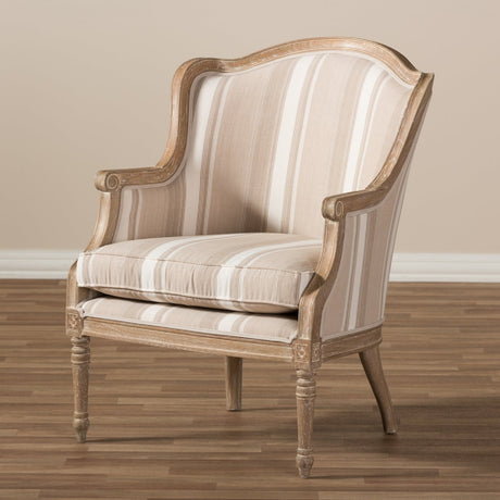   Modern European furniture - Brown Stripe Accent Chair - www.oroa.com | Oroa.com