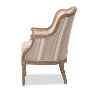   Modern European furniture - Brown Stripe Accent Chair - www.oroa.com | Oroa.com