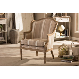   Modern European furniture - Brown Stripe Accent Chair - www.oroa.com | Oroa.com