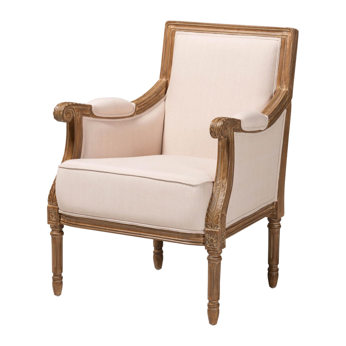  Modern European furniture - Beige Linen Accent Chair - www.oroa.com | Oroa.com