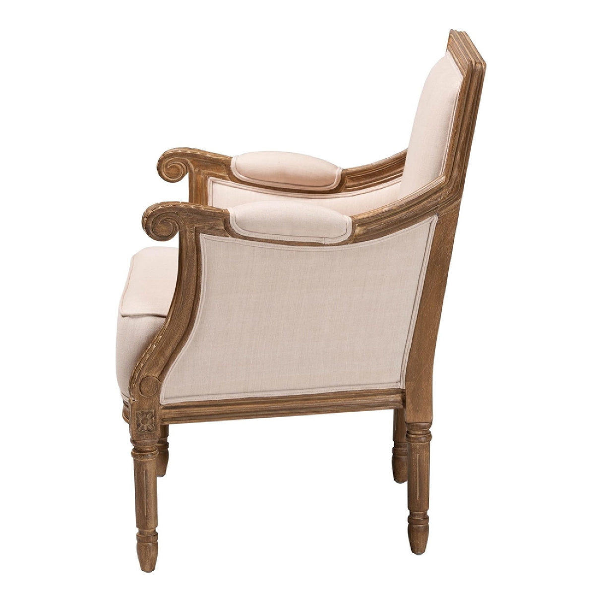   Modern European furniture - Beige Linen Accent Chair - www.oroa.com | Oroa.com
