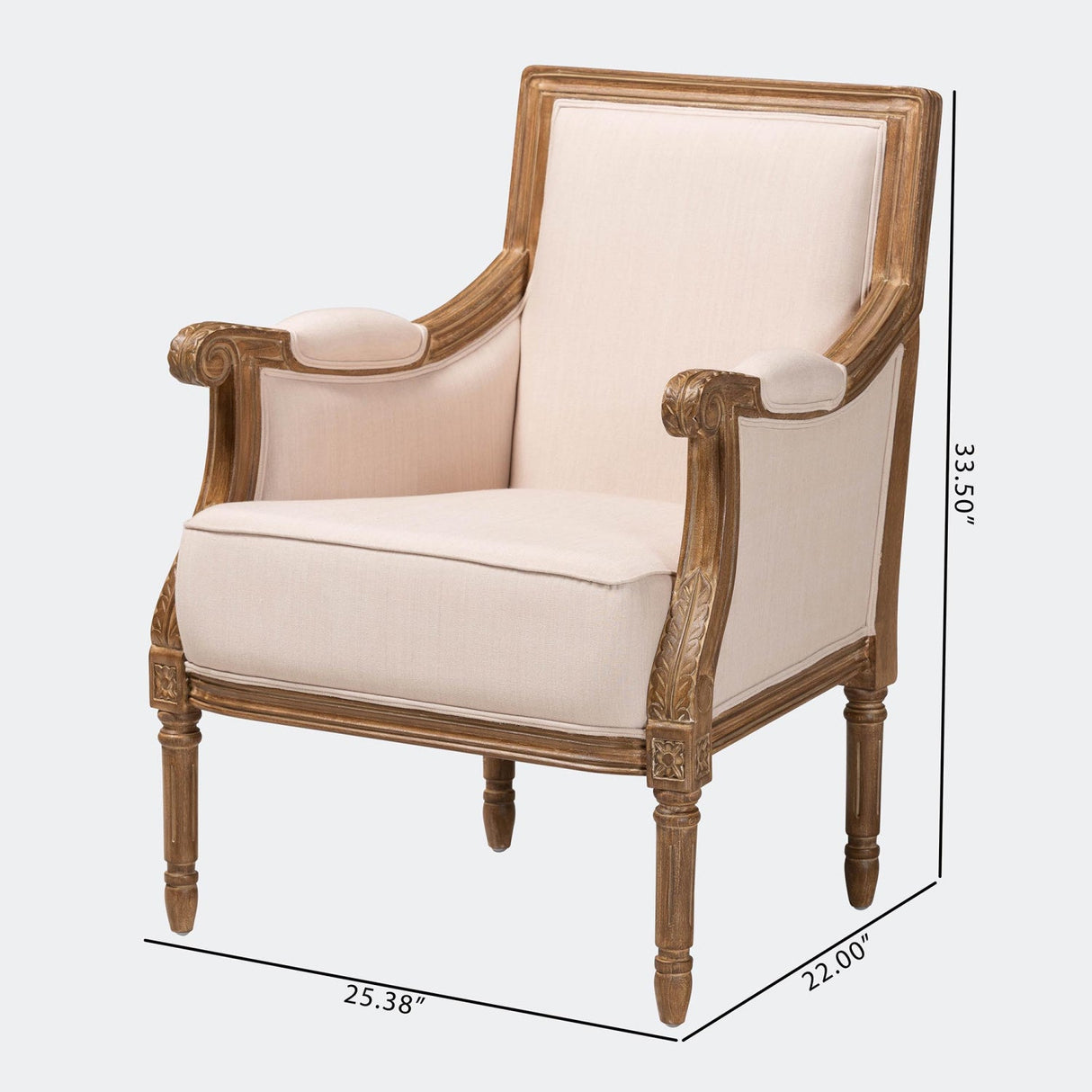   Modern European furniture - Beige Linen Accent Chair - www.oroa.com | Oroa.com