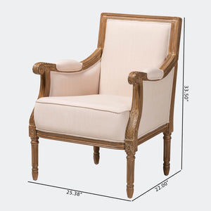   Modern European furniture - Beige Linen Accent Chair - www.oroa.com | Oroa.com