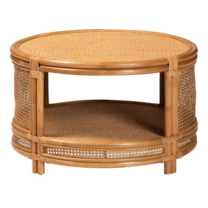   Modern European furniture - Round 2 Tier Rattan Coffee Table - www.oroa.com | Oroa.com