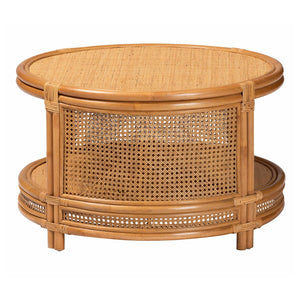   Modern European furniture - Round 2 Tier Rattan Coffee Table - www.oroa.com | Oroa.com