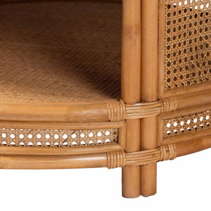   Modern European furniture - Round 2 Tier Rattan Coffee Table - www.oroa.com | Oroa.com