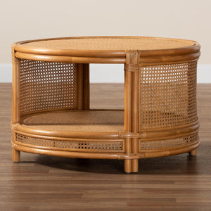  Modern European furniture - Round 2 Tier Rattan Coffee Table - www.oroa.com | Oroa.com