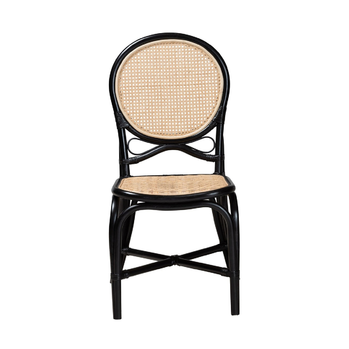  Contract furniture - Black Framed Rattan Dining Chair - www.oroatrade.com | Oroa.com