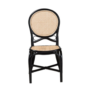   Contract furniture - Black Framed Rattan Dining Chair - www.oroatrade.com | Oroa.com